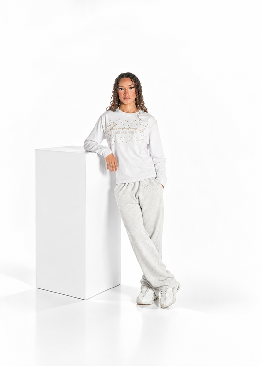 MANCHES LONGUES BLANC PERLE