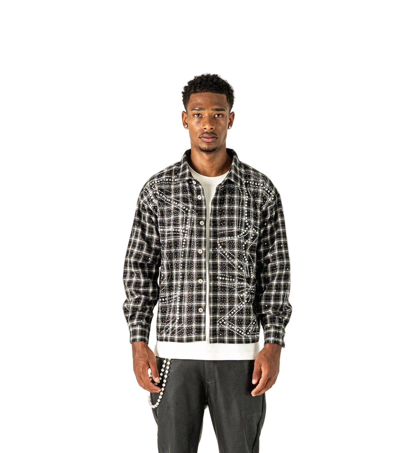 RHINESTONE FLANNEL