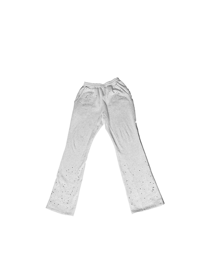 GREY DIAMOND FLARED JOGGER