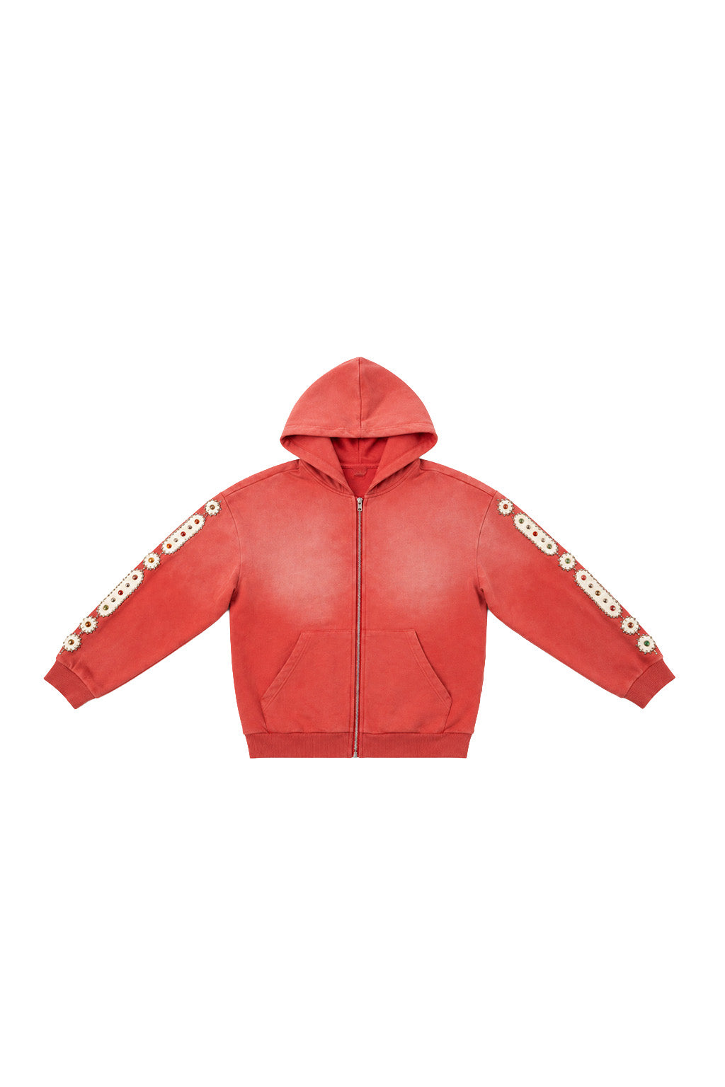 STUDDED RUBY ZIPPER