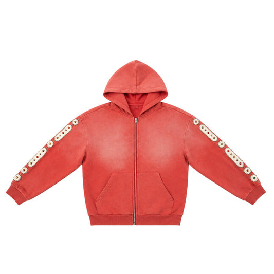 STUDDED RUBY ZIPPER